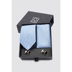 D'S Damat Standart Kravat Mendil Kol Düğmesi Kravat-mendil Set 0HF1145SET10