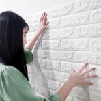 Renkli Duvarlar 70 x 23 cm Tuğla Desen Kendinden Yapışkanlı 3D Duvar Kağıdı Kaplama Paneli 0,17M2