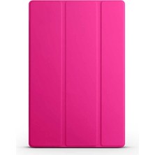 noktaks - Samsung Galaxy Tab A8 10.5 SM-X200 (2021) - Tablet Kılıfı Smart Cover Standlı 1-1 Kılıf - Pembe Koyu