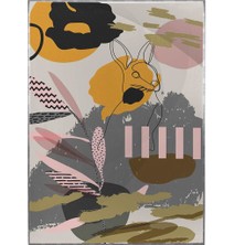 SHOP365 Hayvanlar Şekiller Pastel Renkler Dekoratif Modern Poster P-001639