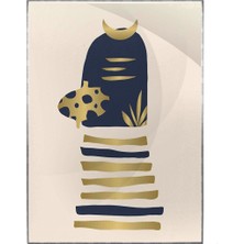 SHOP365 Altın ve Toprak Renkleri Şekiller Modern Poster P-002316