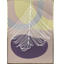 SHOP365 Yaprak ve Şekiller Pastel Renkler Modern Poster P-002302