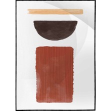 SHOP365 Şekiller Desenler Çizgiler Turuncu Veya Kırmızı Modern Tasarım Poster P-003359