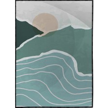 SHOP365 Dağ Manzara Mavi Tonlar Modern Poster P-003317