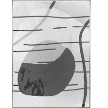 SHOP365 Şekiller ve Çizgiler Siyah Gri Renkler Modern Poster P-003428