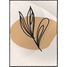 SHOP365 Yapraklar ve Şekiller Karışık Renkler Modern Illüstrasyon Poster P-003331