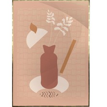 SHOP365 Saksıda Çiçekler Turuncu Renkler Modern Poster P-004466