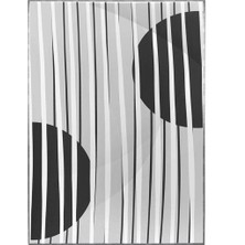 SHOP365 Güneş ve Çizgiler Siyah Gri Renkler Modern Poster P-003438