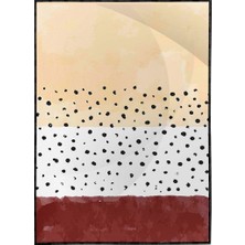 SHOP365 Fırça Darbeleri Sarı Kahverengi Renkler Modern Poster P-002822