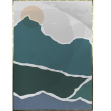 SHOP365 Dağ Manzara Mavi Tonlar Modern Poster P-003319