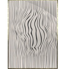 SHOP365 Ay ve Çizgiler Siyah Gri Renkler Modern Poster P-003402