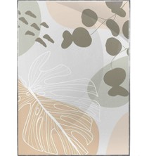SHOP365 Yapraklar ve Şekiller Karışık Renkler Modern Poster P-003458