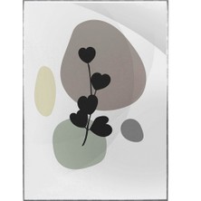 SHOP365 Yapraklar ve Şekiller Karışık Renkler Modern Poster P-003462