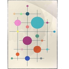 SHOP365 Üçgenler ve Kareler Modern Sanat Tuval Poster P-003531