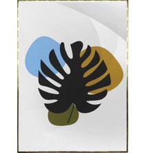 SHOP365 Yapraklar ve Şekiller Karışık Renkler Modern Poster P-003476