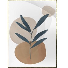 SHOP365 Yapraklar ve Şekiller Karışık Renkler Modern Poster P-003965