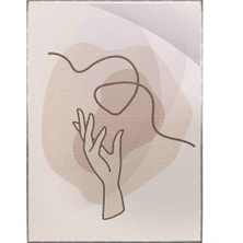 SHOP365 Kadın Eli ve Şekiller Açık Renkler Modern Illüstrasyon Poster P-004479