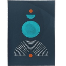 SHOP365 Şekiller Desenler Çizgiler Koyu Tonlar Modern Tasarım Poster P-004182