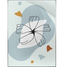 SHOP365 Doğa Çiçekler ve Şekiller Mavi Renkler Modern Dekoratif Poster P-004262