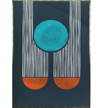 SHOP365 Şekiller Karışık Renkler Modern Poster P-004306