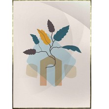 SHOP365 Bitki Illüstrasyonu Modernist Modern Sanat Tuval Poster P-004384