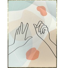 SHOP365 El ve Şekiller Pastel Renkler Modern Dekoratif Poster P-004252