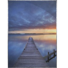 SHOP365 Gün Doğumunda Küçük Bir Iskeleden Göl Manzarası Amsterdam Manzara Poster P-004506