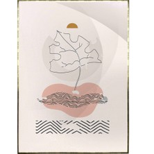 SHOP365 Doğa Yaprak ve Şekiller Açık Renkler Modern Poster P-004315