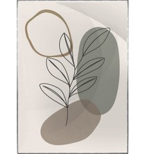 SHOP365 Yapraklar ve Şekiller Karışık Renkler Modern Poster P-000739
