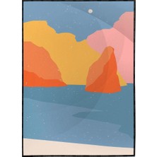 SHOP365 Renkli Manzara Modern Sanat Tuval Poster P-000883