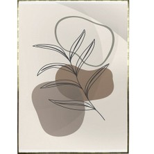 SHOP365 Yapraklar ve Şekiller Karışık Renkler Modern Poster P-000742