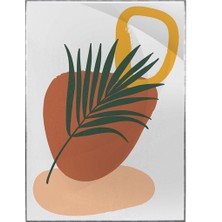 SHOP365 Yapraklar ve Şekiller Karışık Renkler Modern Poster P-000936