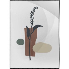 SHOP365 Saksıda Yapraklar Açık Tonlar Modern Poster P-000917