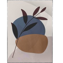 SHOP365 Yapraklar ve Şekiller Karışık Renkler Modern Poster P-003975