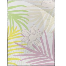 SHOP365 Palmiye Yaprakları ve Çiçekler Açık Tonlar Modern Poster P-003842