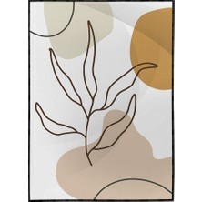 SHOP365 Yapraklar ve Şekiller Karışık Renkler Modern Poster P-003793