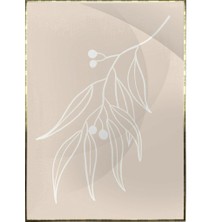 SHOP365 Yapraklar ve Şekiller Karışık Renkler Modern Poster P-001047