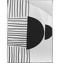 SHOP365 Şekiller Çizgiler Gri Siyah Renkler Modern Poster P-001895
