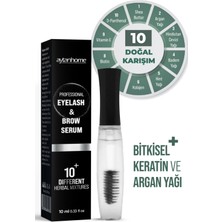 Aytan Home Bitkisel Kaş Kirpik Bakım Serumu (10 Doğal Karışım) Keratin ve Argan Yağlı 10ML