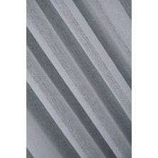 Evdepo Home Taç Kumlu Keten Krem 1/3 Sık Pile Tül Perde Tek Kanat - Krem 100 x 270 cm