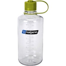 Nalgene Dar Ağız 32OZ Şeffaf Yeşil Kapaklı