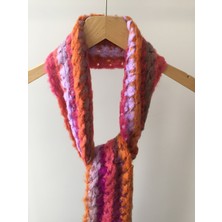 Mora Knit El Örgüsü Renk Harmonili Atkı