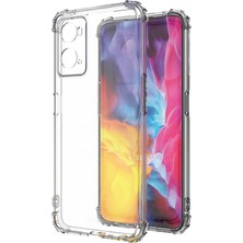 Case World Caseworld Oppo A76 ile Uyumlu Kapak Kamera Korumalı Şeffaf Airbag Antishock Köşe Korumalı Silikon Şeffaf Kılıf