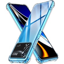 Case World Caseworld Xiaomi Poco X4 Pro ile Uyumlu Kapak Kamera Korumalı Şeffaf Airbag Antishock Köşe Korumalı Silikon Şeffaf Kılıf