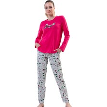 Vienetta Pamuklu Kadın Uzun Kol Pijama Takım
