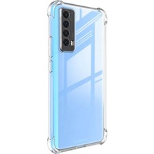 Kzy Huawei P Smart 2021 ile Uyumlu Kapak Kamera Korumalı Şeffaf Airbag Antishock Köşe Korumalı Silikon Şeffaf Kılıf