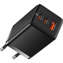 Westus 65W 3 Port Ultra Hızlı Pd Iphone-Samsung-Huawei-Xiaomi Uyumlu Şarj Aleti Adaptör BAŞLIK+100W Kablo