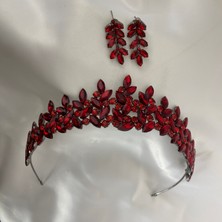 Luxury Wedding Accessories Subya Kırmızı Takı Seti