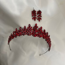 Luxury Wedding Accessories Subya Kırmızı Takı Seti