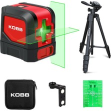 Kobb KBL91GTP 30 Metre Profesyonel Yatay ve Dikey Otomatik Hizalamalı Yeşil Çapraz Çizgi Lazer Distomat + Tripod